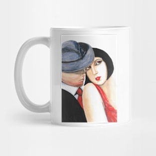 Art Deco Couple in Love Mug